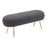 Zuo Modern Creek Bench, Glitter Black