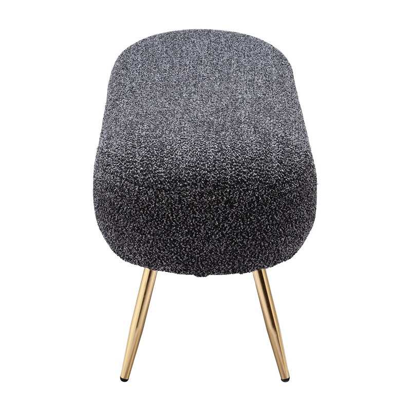 Zuo Modern Creek Bench, Glitter Black