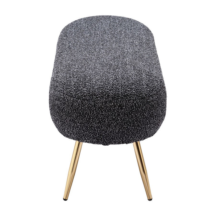 Zuo Modern Creek Bench, Glitter Black