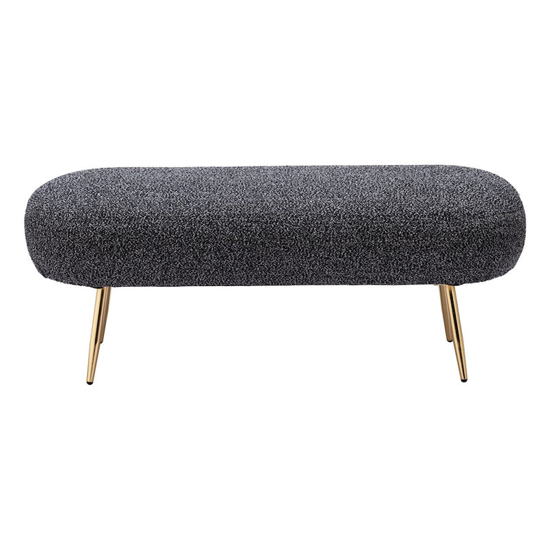 Zuo Modern Creek Bench, Glitter Black