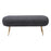 Zuo Modern Creek Bench, Glitter Black