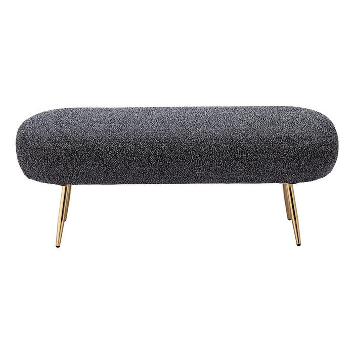 Zuo Modern Creek Bench, Glitter Black