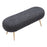 Zuo Modern Creek Bench, Glitter Black