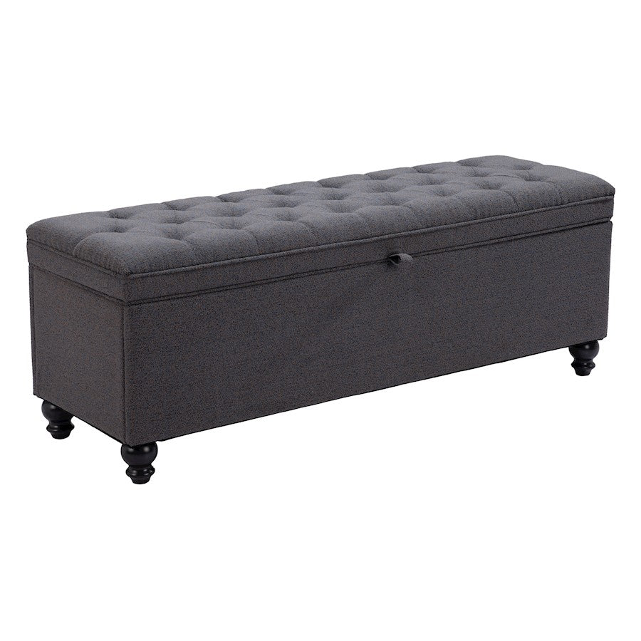Zuo Modern Halifax Storage Bench, Gravel Gray - 110083