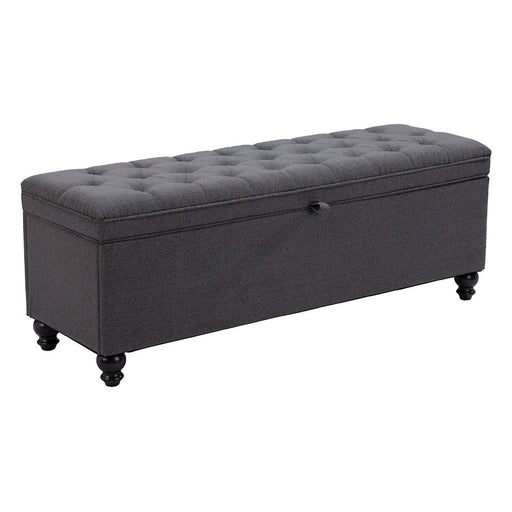 Zuo Modern Halifax Storage Bench, Gravel Gray