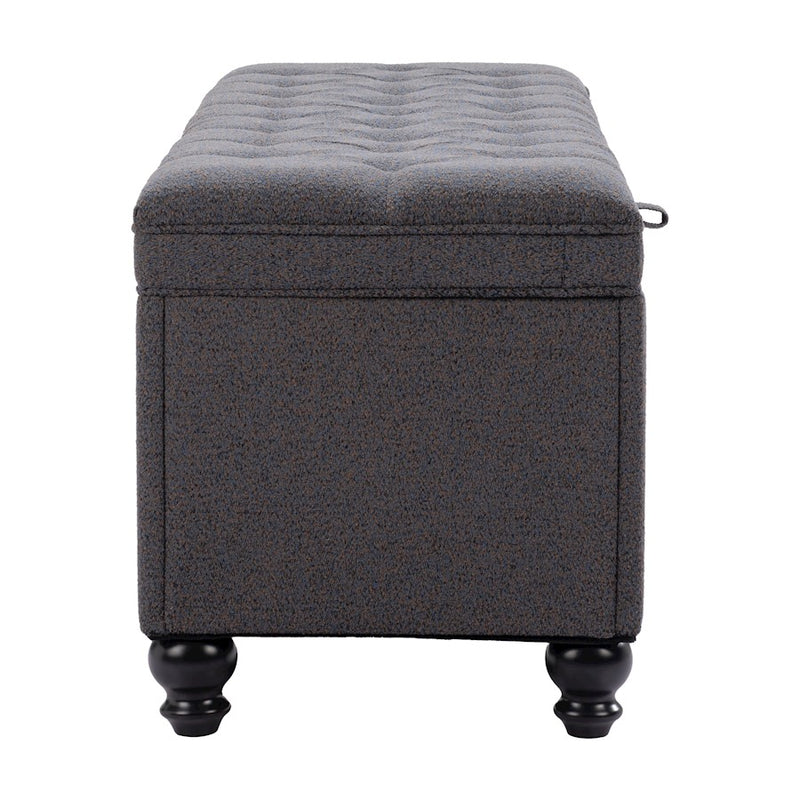 Zuo Modern Halifax Storage Bench, Gravel Gray