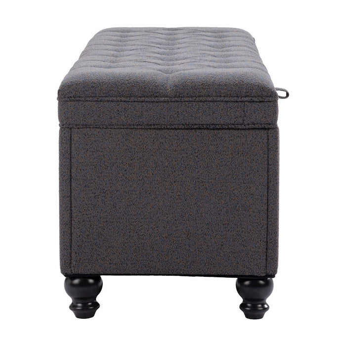 Zuo Modern Halifax Storage Bench, Gravel Gray