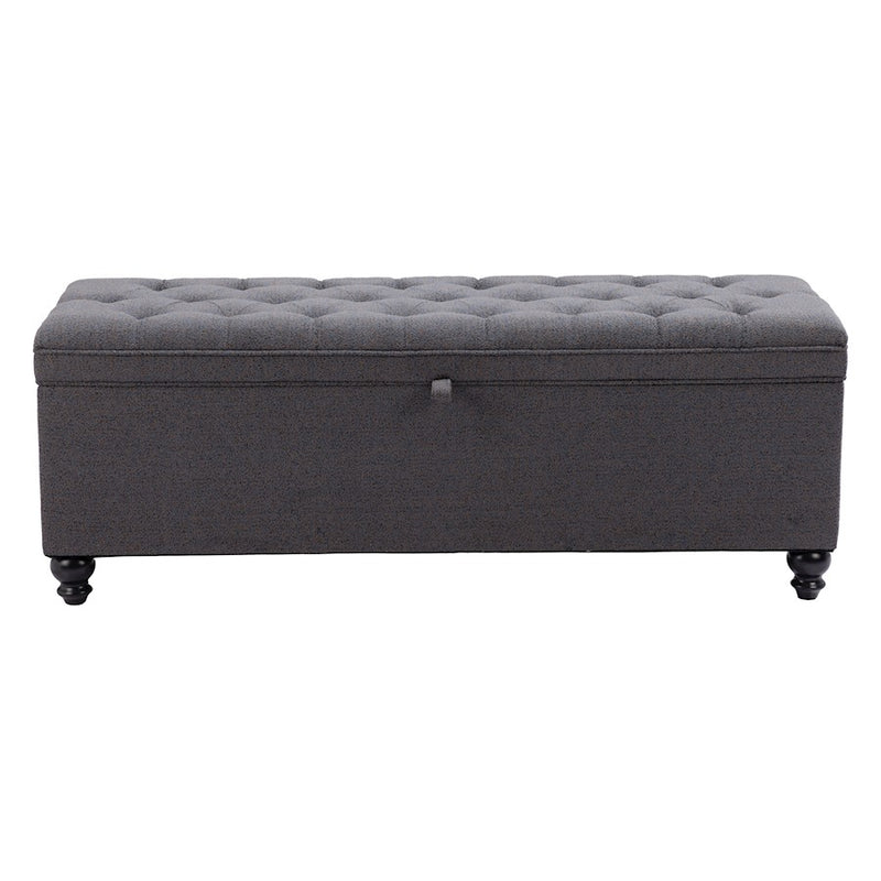 Zuo Modern Halifax Storage Bench, Gravel Gray