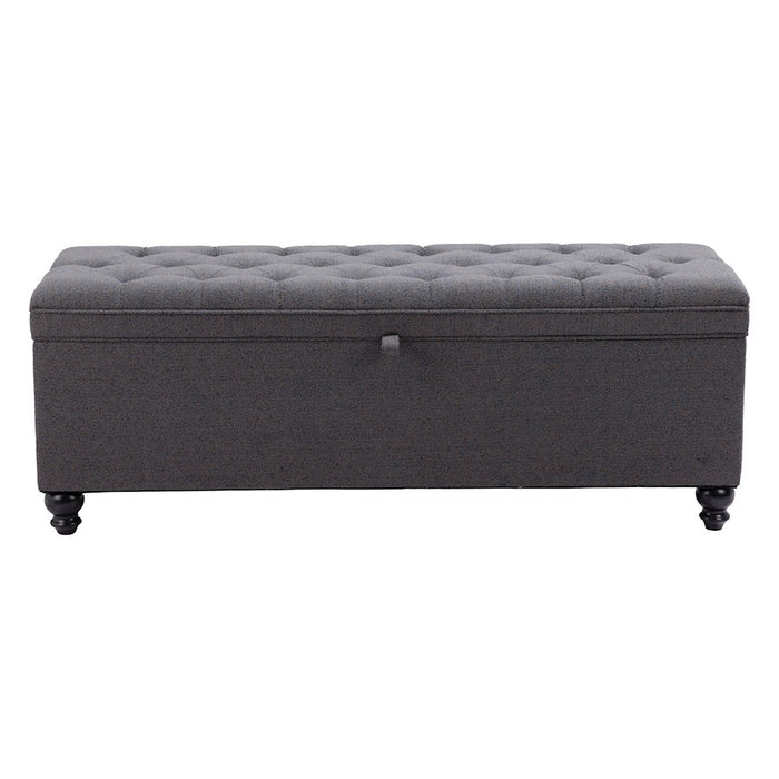 Zuo Modern Halifax Storage Bench, Gravel Gray