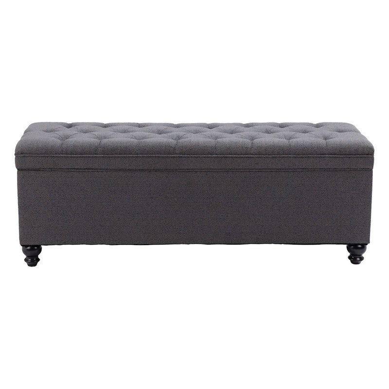 Zuo Modern Halifax Storage Bench, Gravel Gray