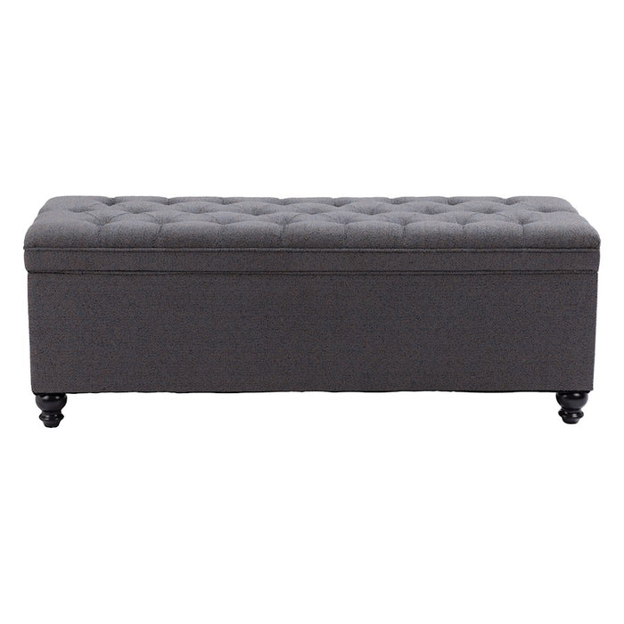 Zuo Modern Halifax Storage Bench, Gravel Gray