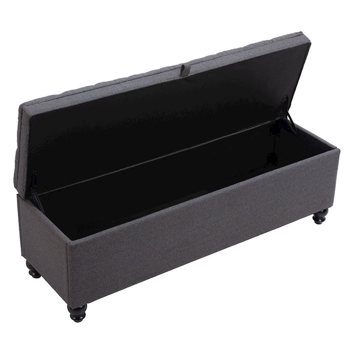 Zuo Modern Halifax Storage Bench, Gravel Gray