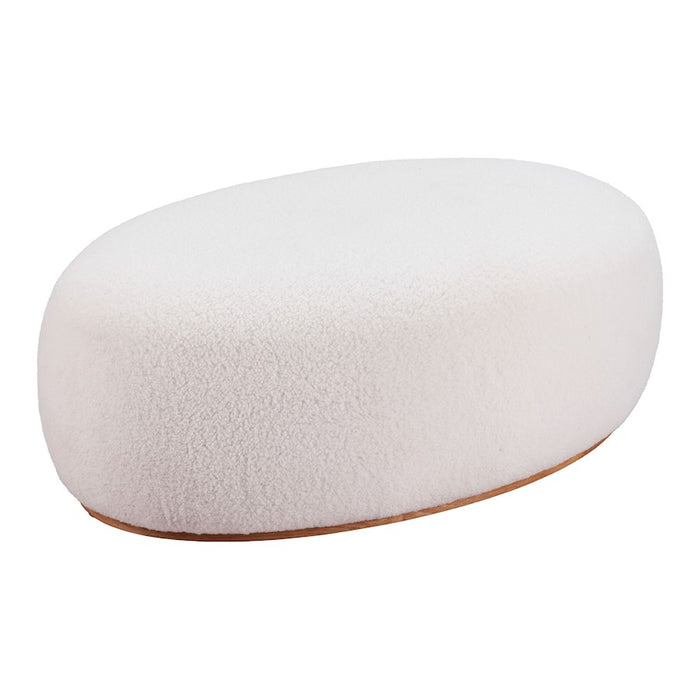 Zuo Modern Amber Ottoman, Cream - 110085
