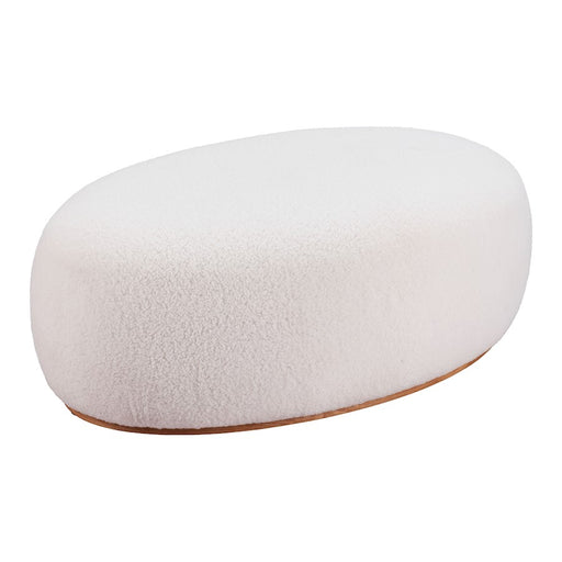 Zuo Modern Amber Ottoman, Cream