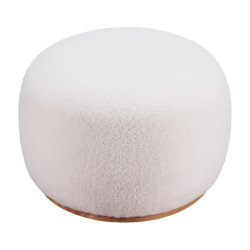 Zuo Modern Amber Ottoman, Cream