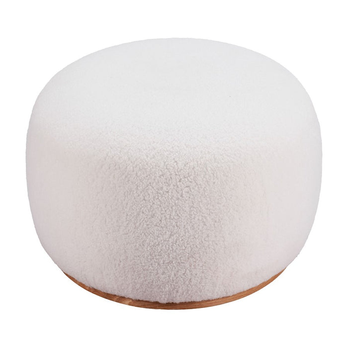 Zuo Modern Amber Ottoman, Cream