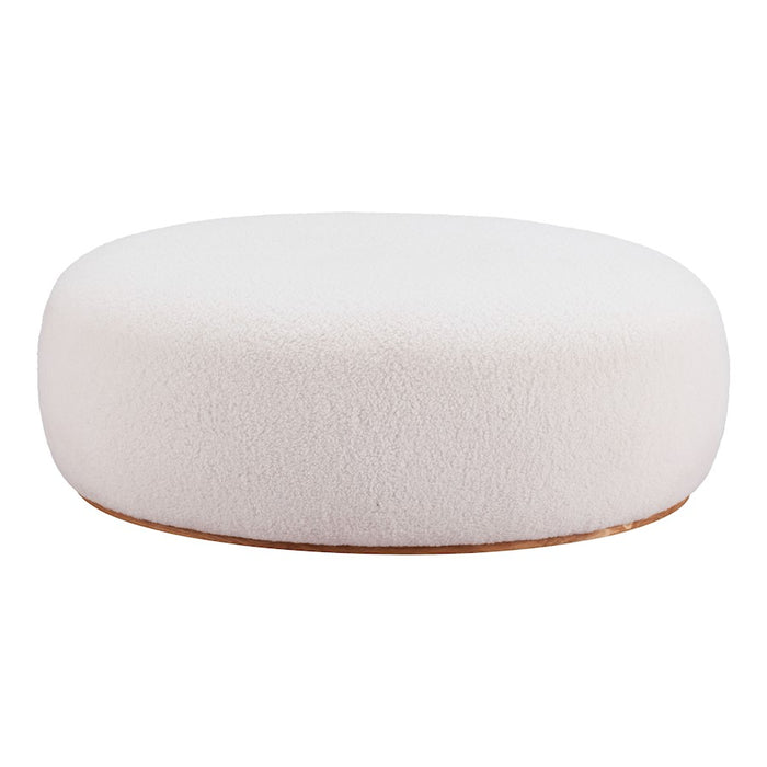 Zuo Modern Amber Ottoman, Cream