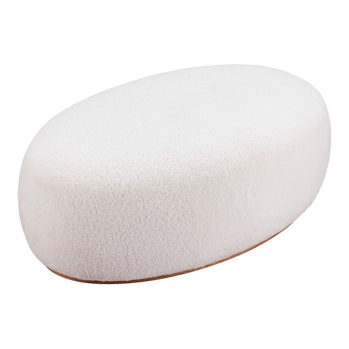 Zuo Modern Amber Ottoman, Cream