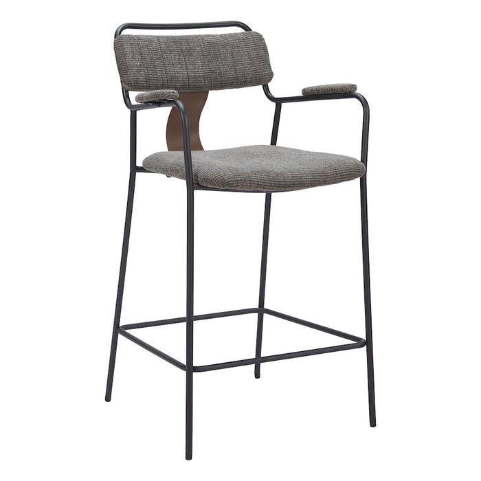 Zuo Modern Couva Counter Stool Set of 2, Butterscotch Brown