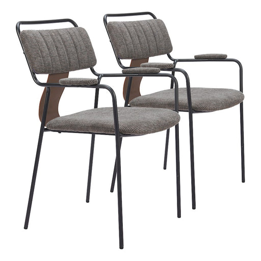 Zuo Modern Couva Dining Chair Set of 2, Butterscotch Brown - 110092
