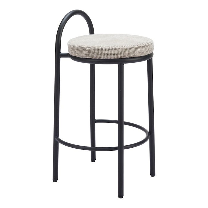 Zuo Modern Sisal Counter Stool Set of 2, Beige Tweed