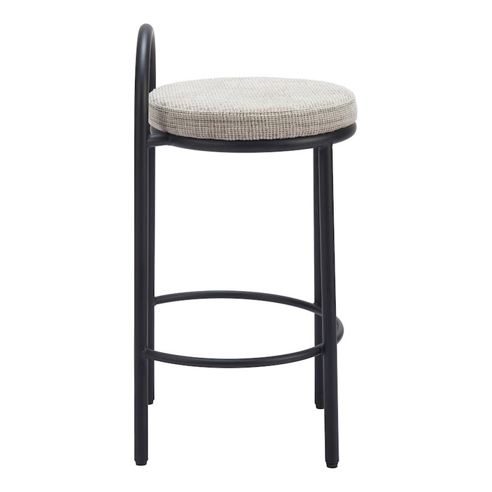 Zuo Modern Sisal Counter Stool Set of 2, Beige Tweed