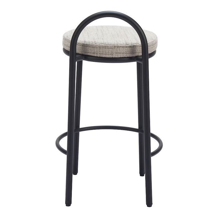 Zuo Modern Sisal Counter Stool Set of 2, Beige Tweed