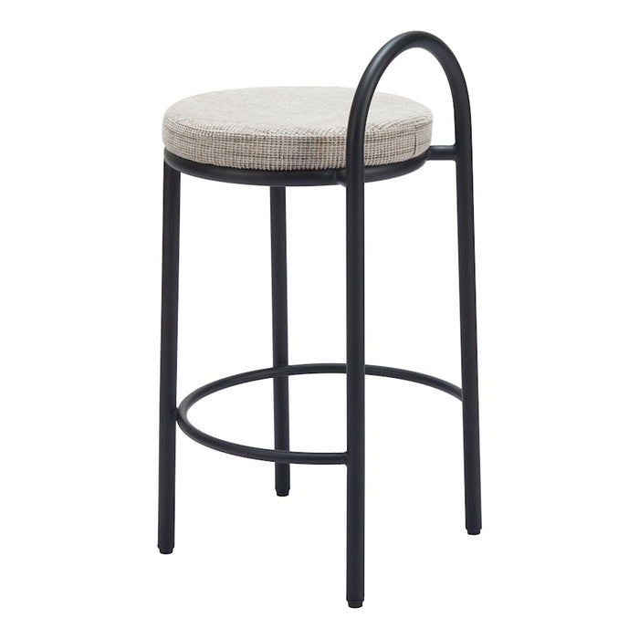 Zuo Modern Sisal Counter Stool Set of 2, Beige Tweed