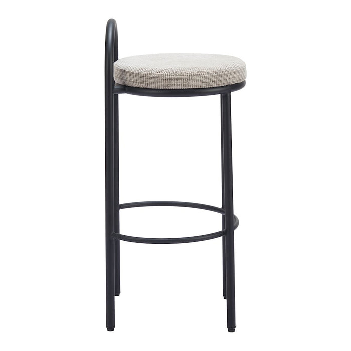 Zuo Modern Sisal BarStool Set of 2, Beige Tweed