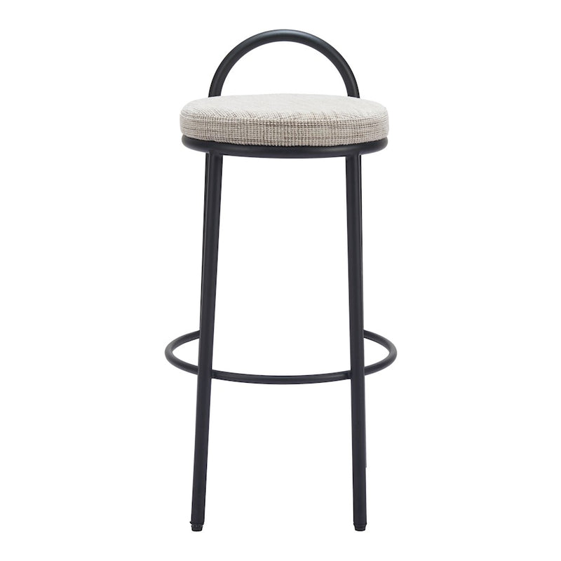Zuo Modern Sisal BarStool Set of 2, Beige Tweed