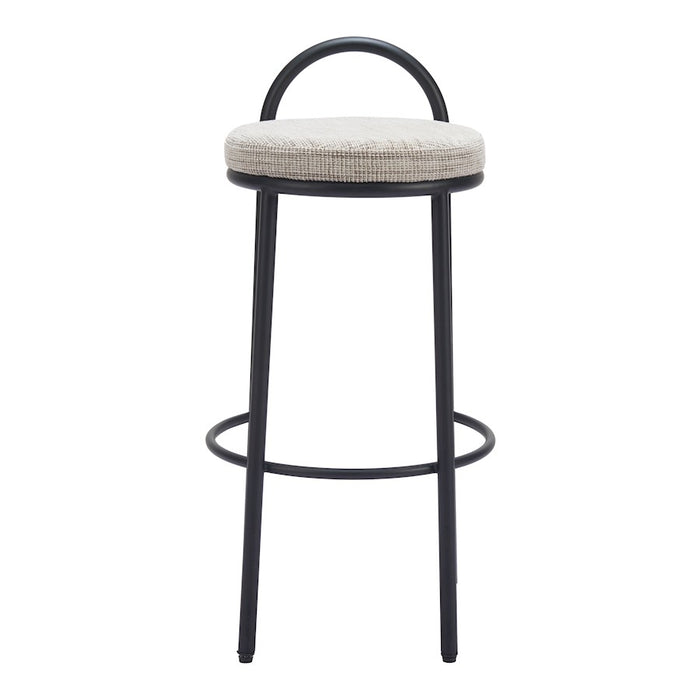 Zuo Modern Sisal BarStool Set of 2, Beige Tweed
