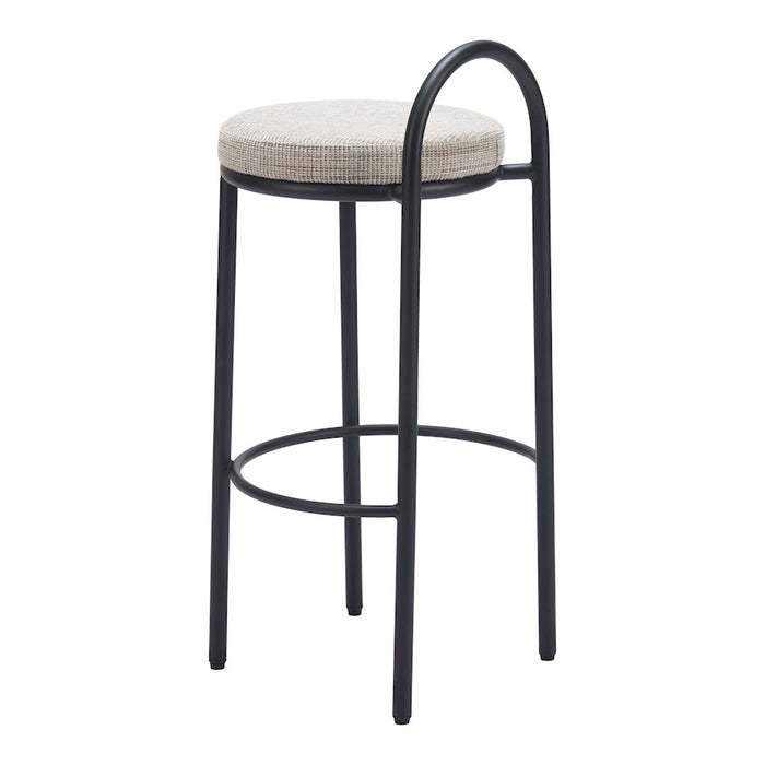 Zuo Modern Sisal BarStool Set of 2, Beige Tweed