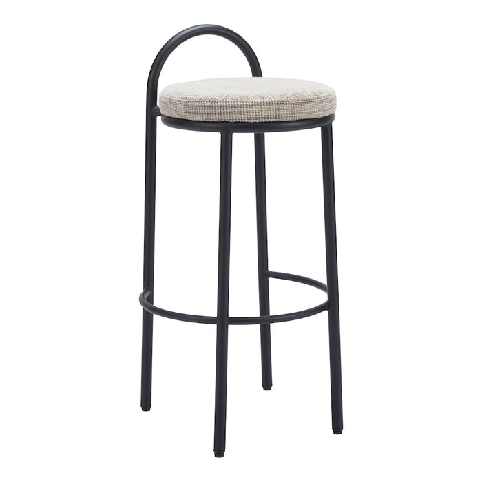 Zuo Modern Sisal BarStool Set of 2, Beige Tweed