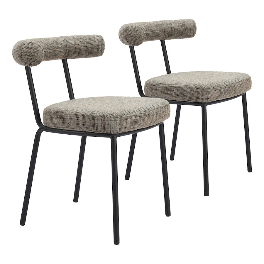 Zuo Modern Kede Dining Chair Set of 2, Green Tweed - 110098