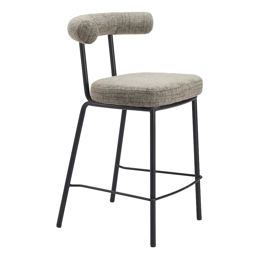Zuo Modern Kede Counter Stool, Green Tweed - 110099
