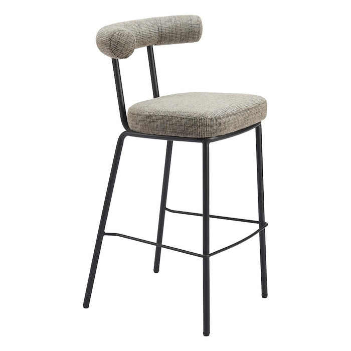 Zuo Modern Kede BarStool, Green Tweed - 110100