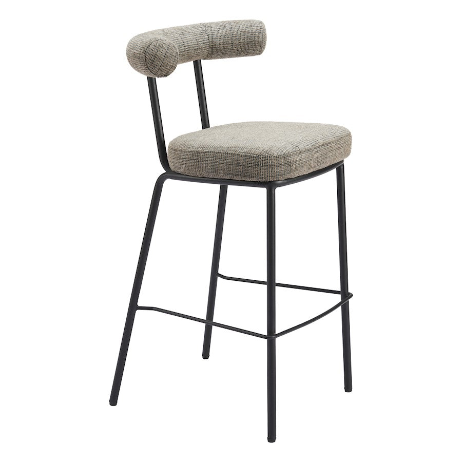 Zuo Modern Kede BarStool, Green Tweed - 110100
