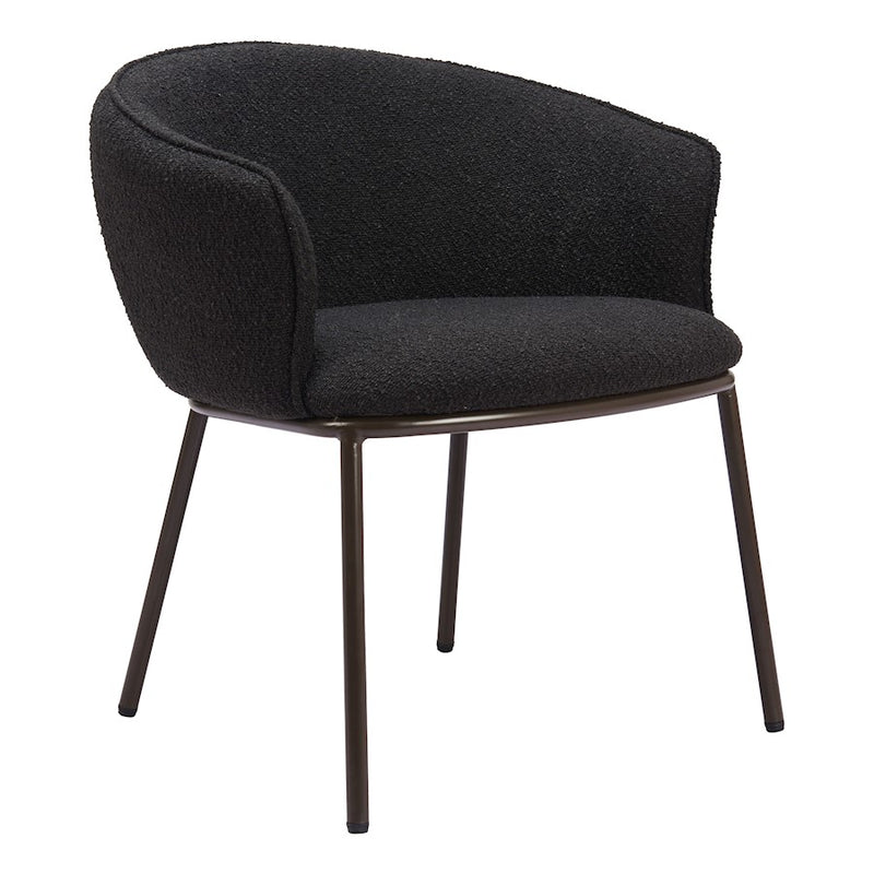 Zuo Modern Essen Dining Chair, Black/Bronze