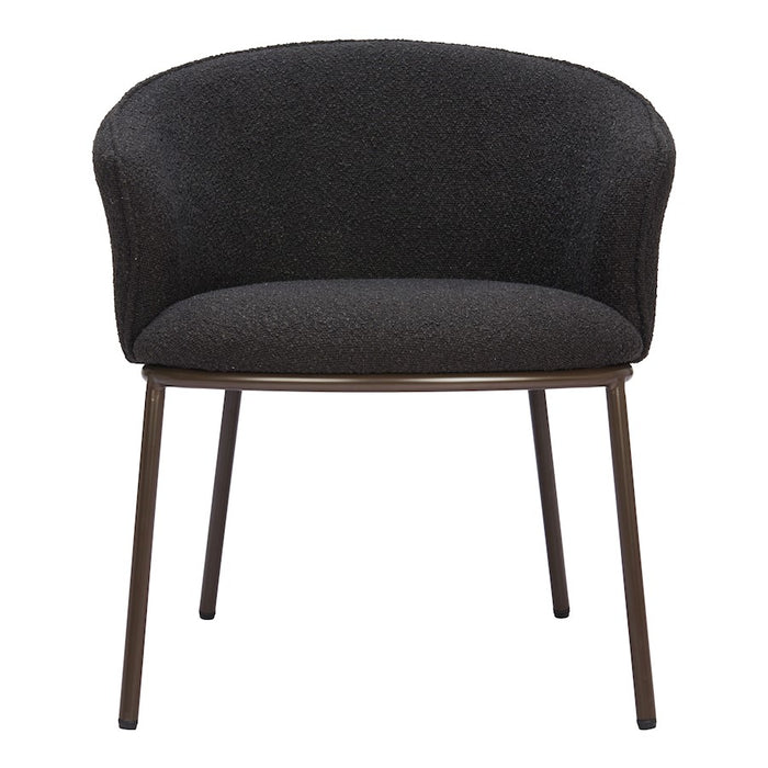Zuo Modern Essen Dining Chair, Black/Bronze