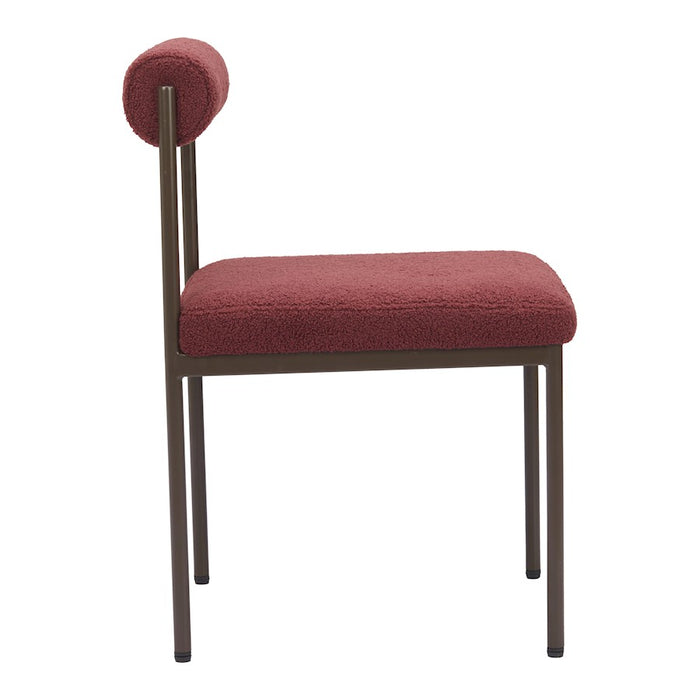 Zuo Modern Livorno Dining Chair, Red/Bronze