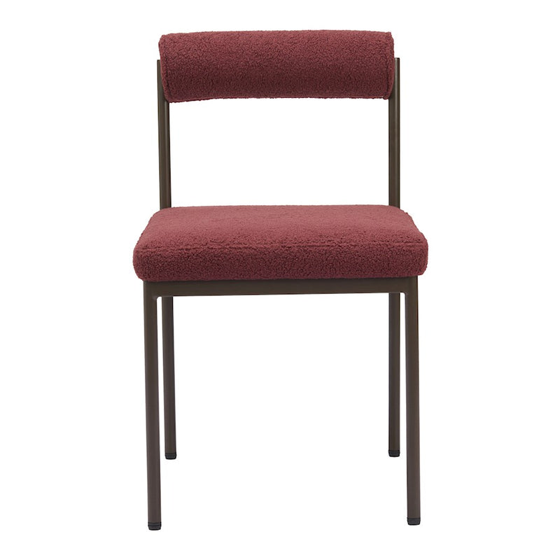 Zuo Modern Livorno Dining Chair, Red/Bronze