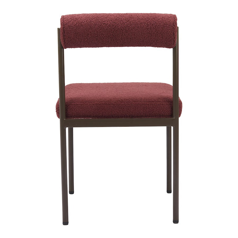 Zuo Modern Livorno Dining Chair, Red/Bronze