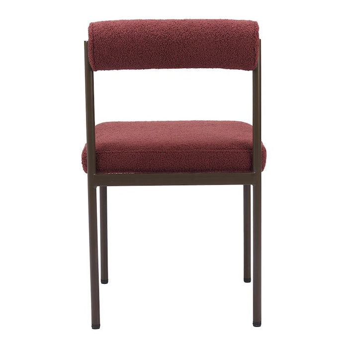 Zuo Modern Livorno Dining Chair, Red/Bronze