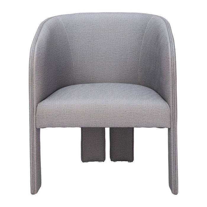 Zuo Modern Hull Accent Chair, Slate Gray