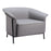 Zuo Modern Burry Accent Chair, Slate Gray