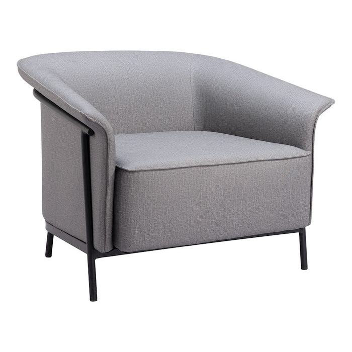 Zuo Modern Burry Accent Chair, Slate Gray