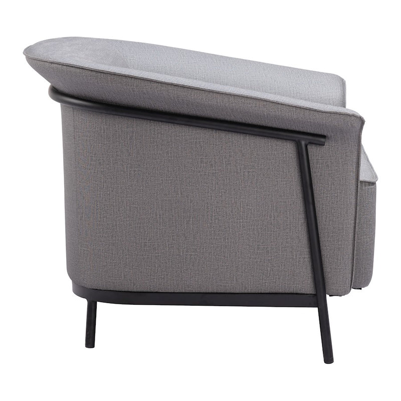 Zuo Modern Burry Accent Chair, Slate Gray