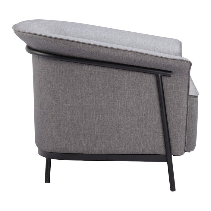 Zuo Modern Burry Accent Chair, Slate Gray