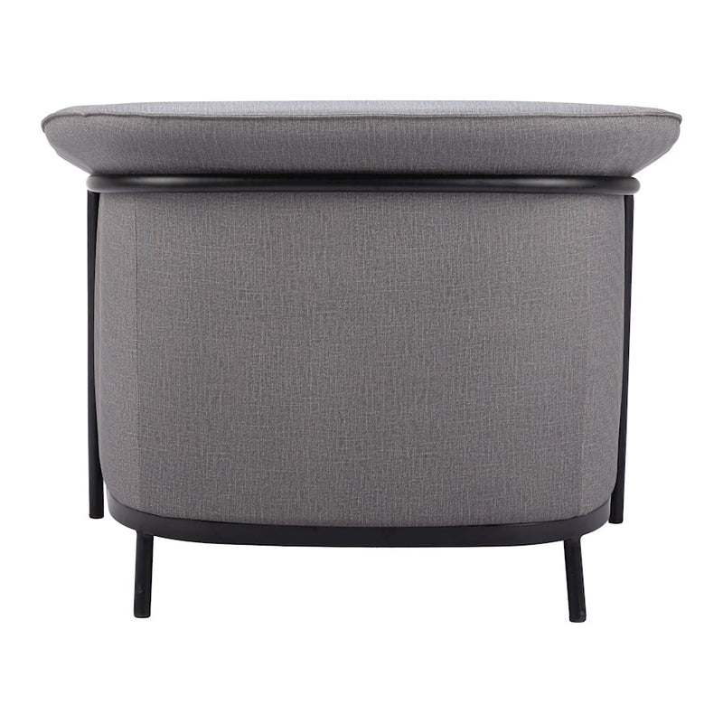 Zuo Modern Burry Accent Chair, Slate Gray