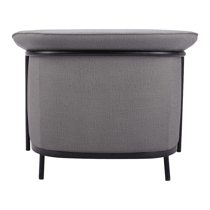 Zuo Modern Burry Accent Chair, Slate Gray